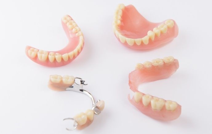 Four types of dentures