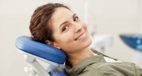 Woman relaxing during sedation dentistry visit